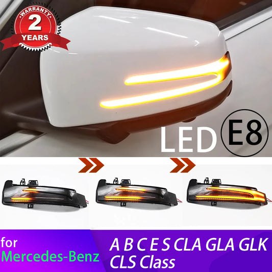 LED Dynamic Turn Signal Light Side Mirror Lamp Blinker Indicator For Mercedes Benz W204 CLA A B C E S GLA GLK CLS W176 W212