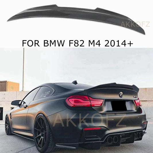 For BMW M4 F82 Coupe PSM style carbon fiber Spoiler Car Rear Boot Lip Wing 2014 +