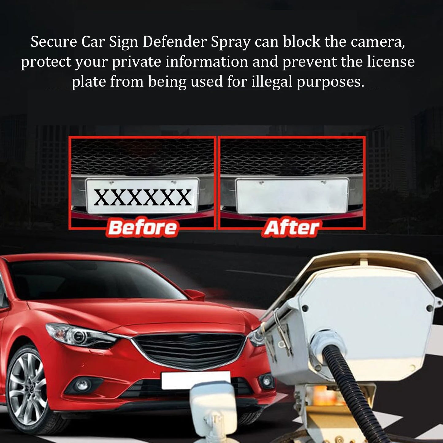 10pcs Licence Plate Defender Agent Truck Car Motocycle Plate Effective Invisible Defence Sprayer Automobile Protection