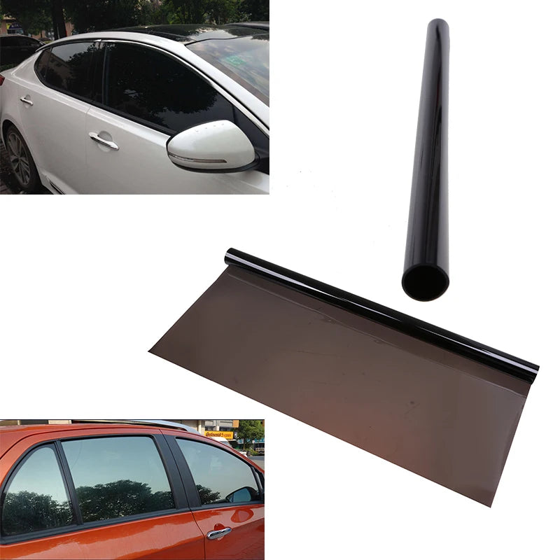 50x300/600cm Car Window Glass Tint Film Solar Sun UV Protection Sticker VLT 1%-50% Black Universal For Auto Truck Home Office