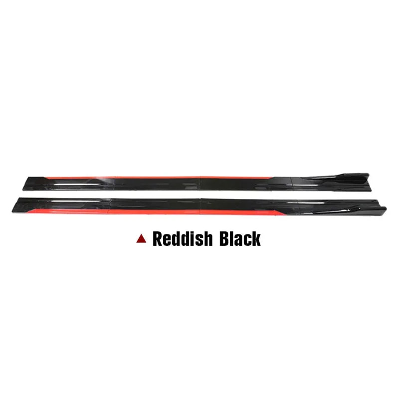 Universal Red Black 2.2M Side Skirt Extensions Car Side Skirts Winglet Splitters Lip For Benz For VOLKSWAGEN For Ford