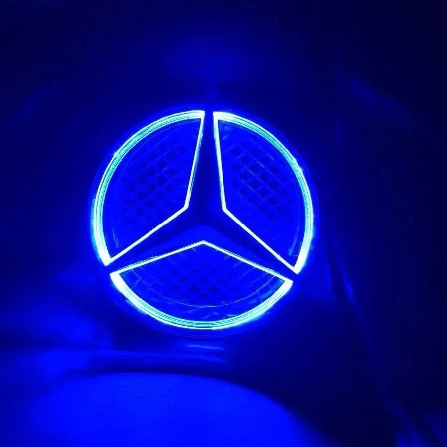 Car Front Grilled Star Emblem LED Illuminated Logo White Blue Red Light for Mercedes Benz W205 C E R ML GL GLA CLA CLS 2013-2016