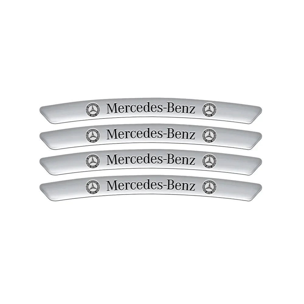 4Pcs Aluminum Wheel Rim Stickers Decal for Mercedes-benz CLA CLS W203 W204 W205 W210 W211 W212 W463 W464 W164 W176 Car Styling