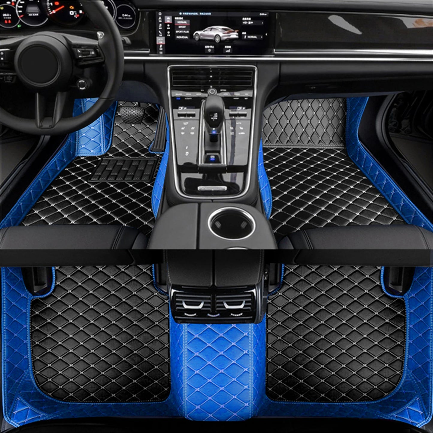 Universal Custom Car Floor Mat Interior Accessories Artificial Leather