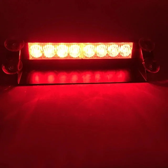 8 LED Universal Car Strobe Light Flasher Vehicle Windshield Flashing Warning Signal Lamp Red Blue Police Emergency lights 12V