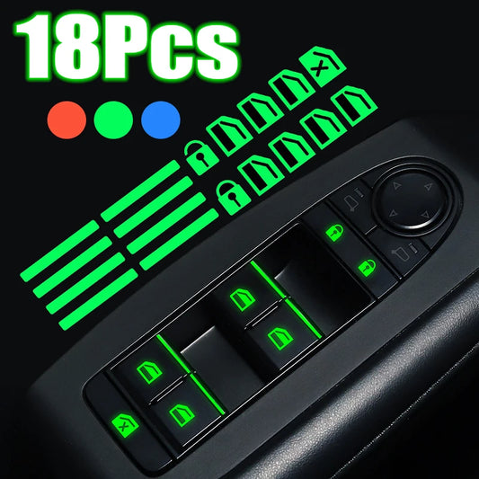 18Pcs/set Car Luminous Door Window Lift Button