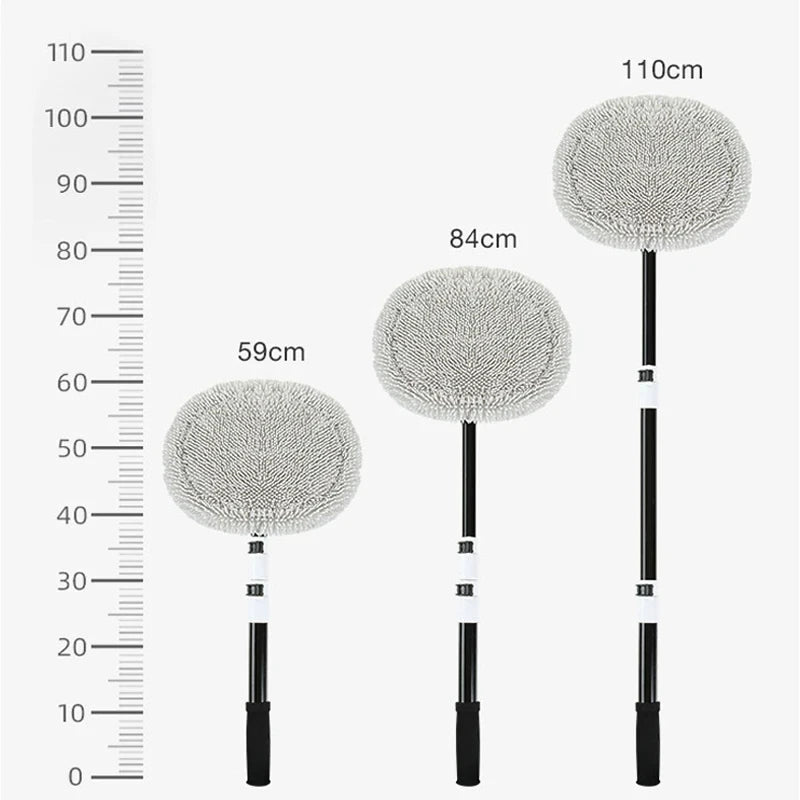 LEIBOO Car Wash Brush Car Cleaning Brush Telescoping Long Handle Mop Soft Hair Chenille Broom Window Wash Auto Accessories