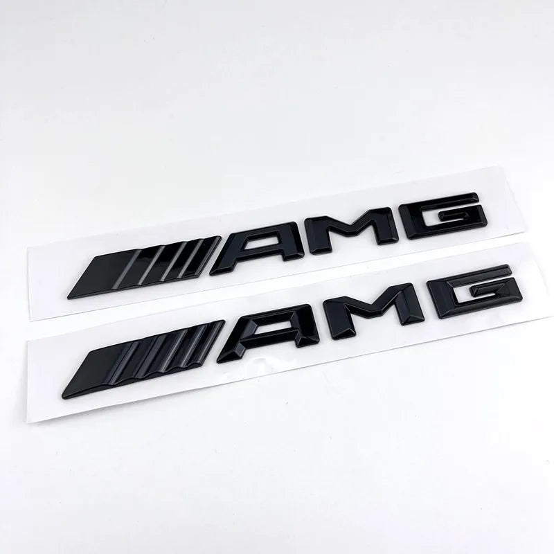 3d ABS Black Logo AMG Badge For Mercedes Benz AMG Sticker Accessories