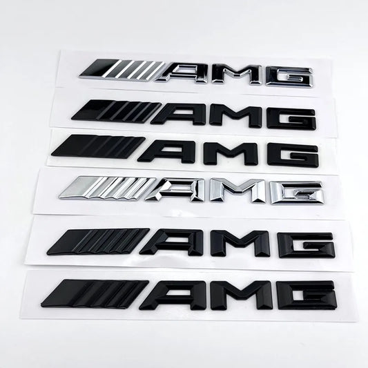 3d ABS Black Logo AMG Badge For Mercedes Benz AMG Sticker Accessories