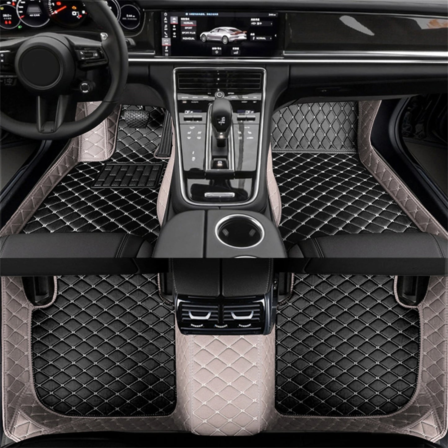 Universal Custom Car Floor Mat Interior Accessories Artificial Leather