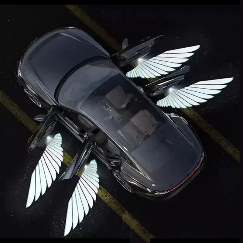 Car Angel Wings Wireless Car Door Welcome Courtesy Shadow Projector Lamp LED HD