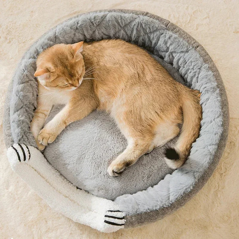 Indoor Warm Cat Dog House Soft Pet Tent Cave Bed Deep Sleep Cat Kennel with Removable Cushion for Kitten Puppy Comfortable Bed