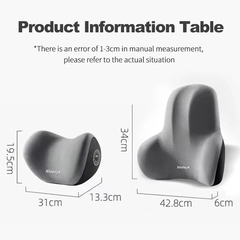 Car Memory Foam Neck Pillow Protection Lumbar Backrest Cushion Lumbar Cushion Car Headrest Cushion