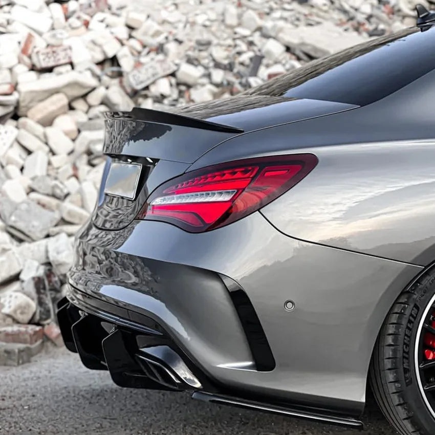 Car Rear Bumper Lower Diffuser Lip Body Kit for Mercedes Benz CLA Class W117 C117 CLA45 AMG Sedan 2016-2019