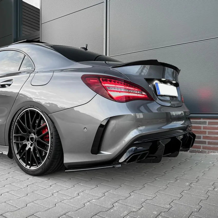 Car Rear Bumper Lower Diffuser Lip Body Kit for Mercedes Benz CLA Class W117 C117 CLA45 AMG Sedan 2016-2019