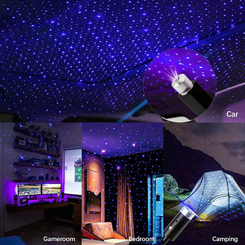 Universal LED Car Roof Star Night Light Projector