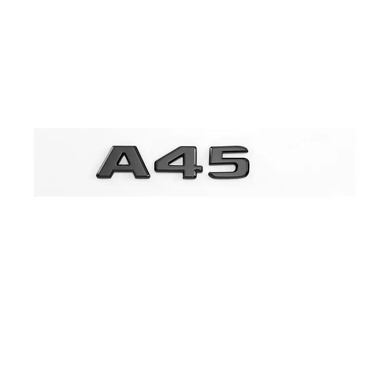 3D ABS Glossy Black Letters A35 A45 A45S Turbo 4matic Emblem for Mercedes Benz AMG Car Fender Trunk Rear W176 W177 Logo Sticker