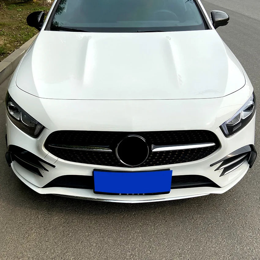 Car Front Canards Apron Bumper Splitter Spoiler for Mercedes Benz W177 A180 A200 A250 A260 AMG A35 2018-2022 Aero Body Kits