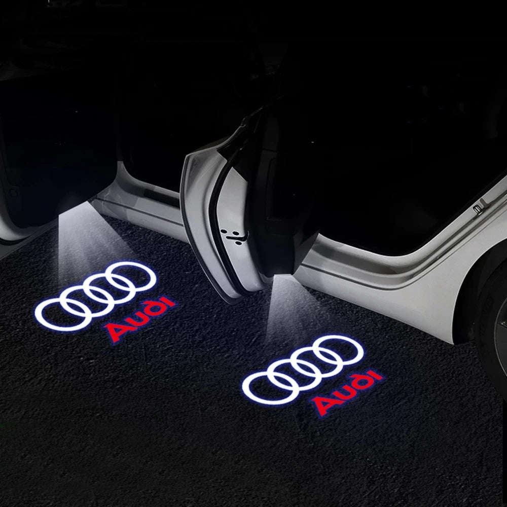 LED Car Door Badge Welcome Light Laser Projector Lamp For Audi Sline Quattro S3 S4 S5 S6 S7 RS Q7 Q5 Q3 A4 B8 8P A3 A6 C7 A5 A6L