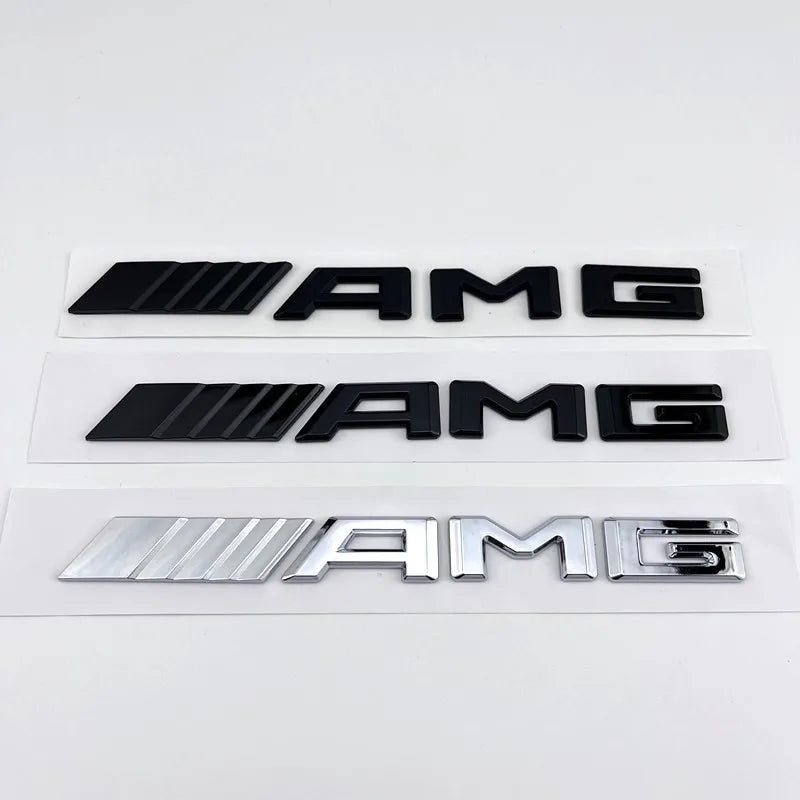 3d ABS Black Logo AMG Badge For Mercedes Benz AMG Sticker Accessories