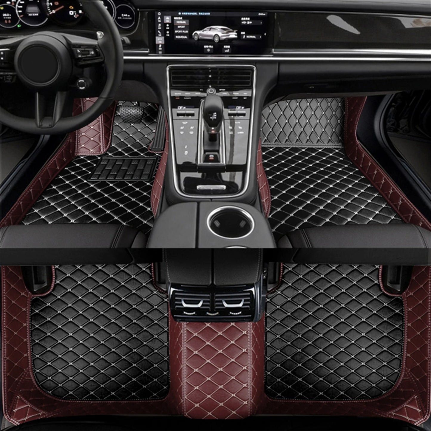 Universal Custom Car Floor Mat Interior Accessories Artificial Leather