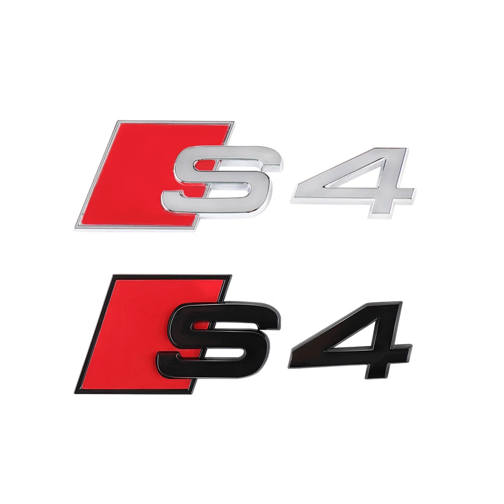 Car Body Rear Trunk ABS Badge S3 S4 S5 S6 S7 S8 Emblem Sticker Decor Accessories for Audi A4 B8 B6 B9 B7 A3 8P 8V 8L A6 C7 C6 C5