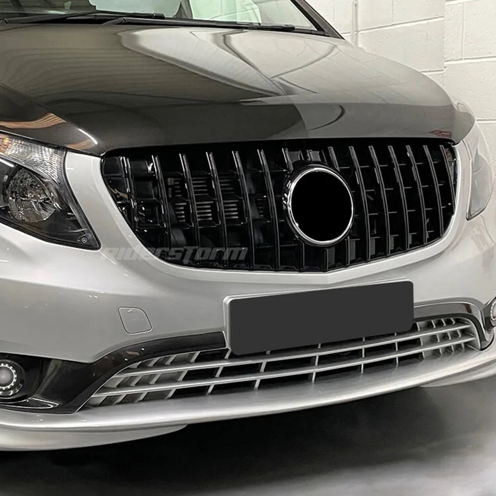 2015-2022 For V Class Grill For vito W447 Diamond Grille For V260  V220 Racing diamond front grille front mesh V class grillle