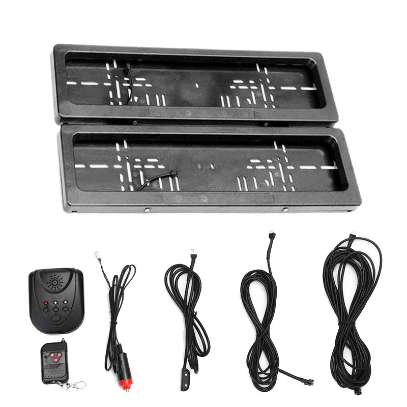 2pcs Electric Car License Plate Frame Bracket Remote Plate Car