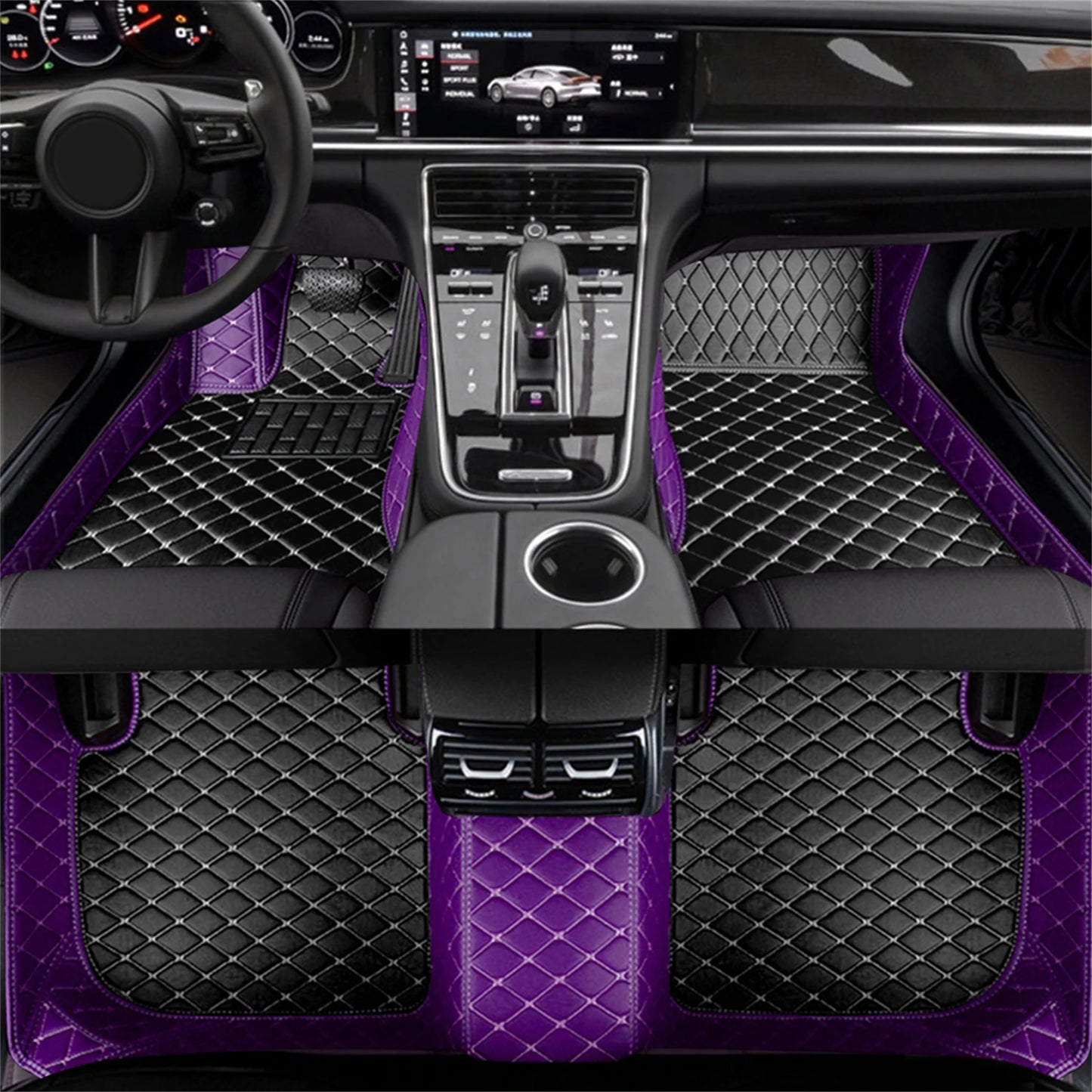 Universal Custom Car Floor Mat Interior Accessories Artificial Leather