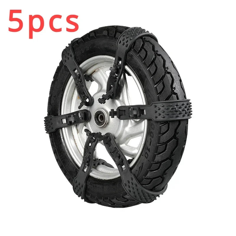 5/10pcs Motorcycle Tire Chains Winter Snow Anti-Skid Tyre Cable TiesOutdoor Snow Tire Tyre Anti Skid Chain Emergency Accessories