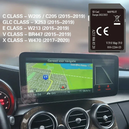 A213 V19 Free Delivey Cost Factroy OEM A213 GPS Navigation Europe For Mercedes GLC C E V X-CLASS SD Card Maps Polit V19