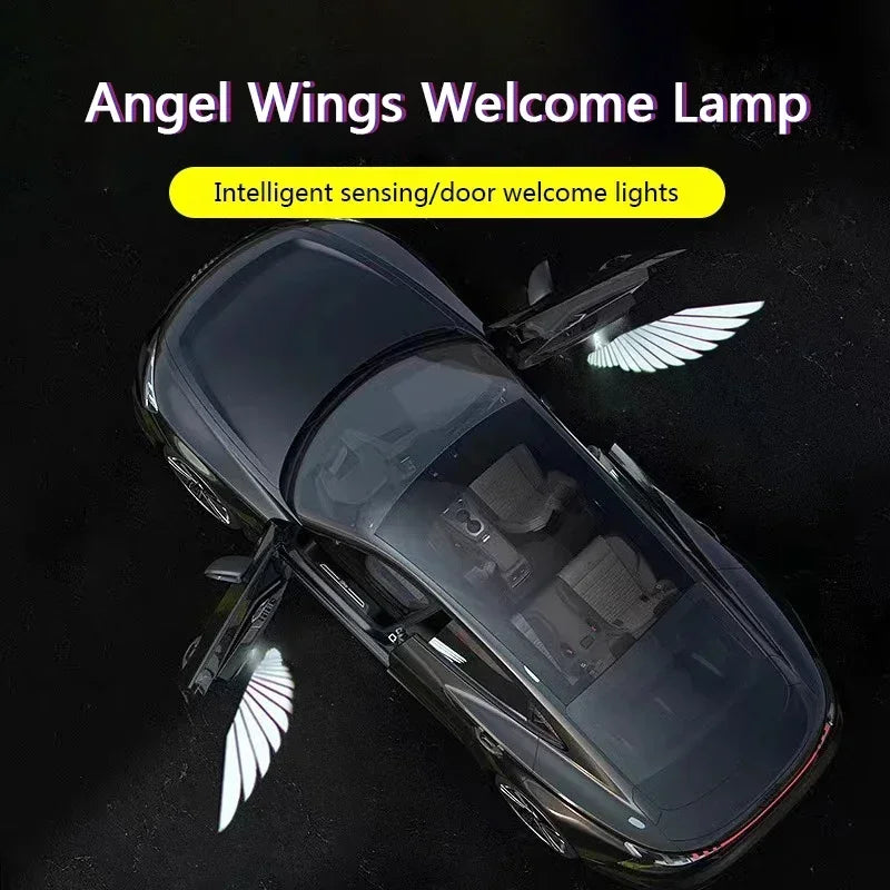 Car Angel Wings Wireless Car Door Welcome Courtesy Shadow Projector Lamp LED HD