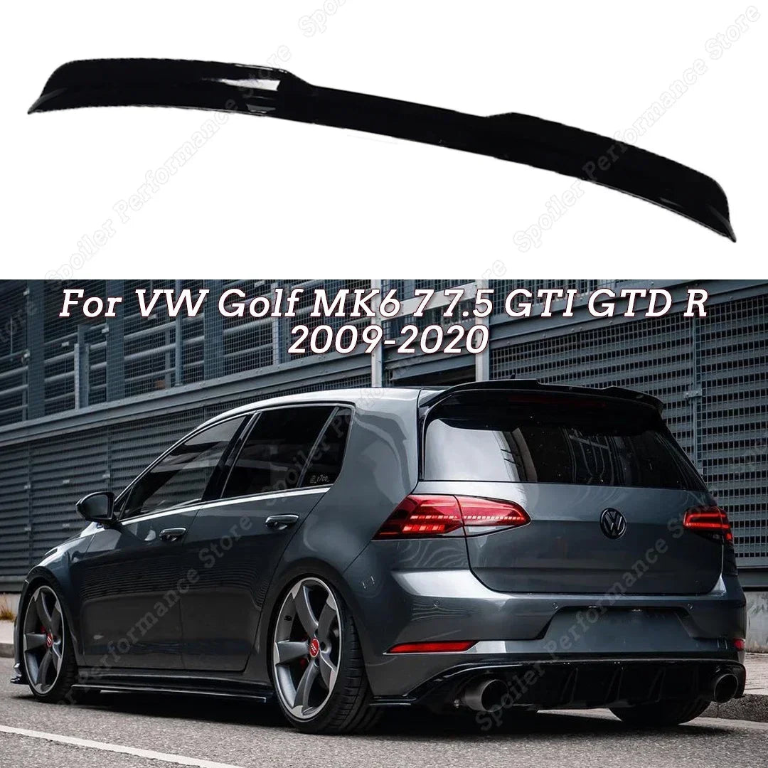 For Volkswagen VW Golf 6 7 7.5 MK6 7 7.5 GTI GTD R 2009-2020 Gloss Black Maxton Style Rear Roof Spoiler Wing Body Kits Tuning