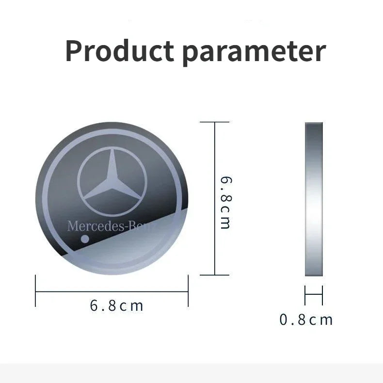 For Mercedes Benz AMG C260 W204 W205 W211 W212 W190 Auto Interior Atmosphere Light Coaster LED Illuminated Car Water Cup Coaster