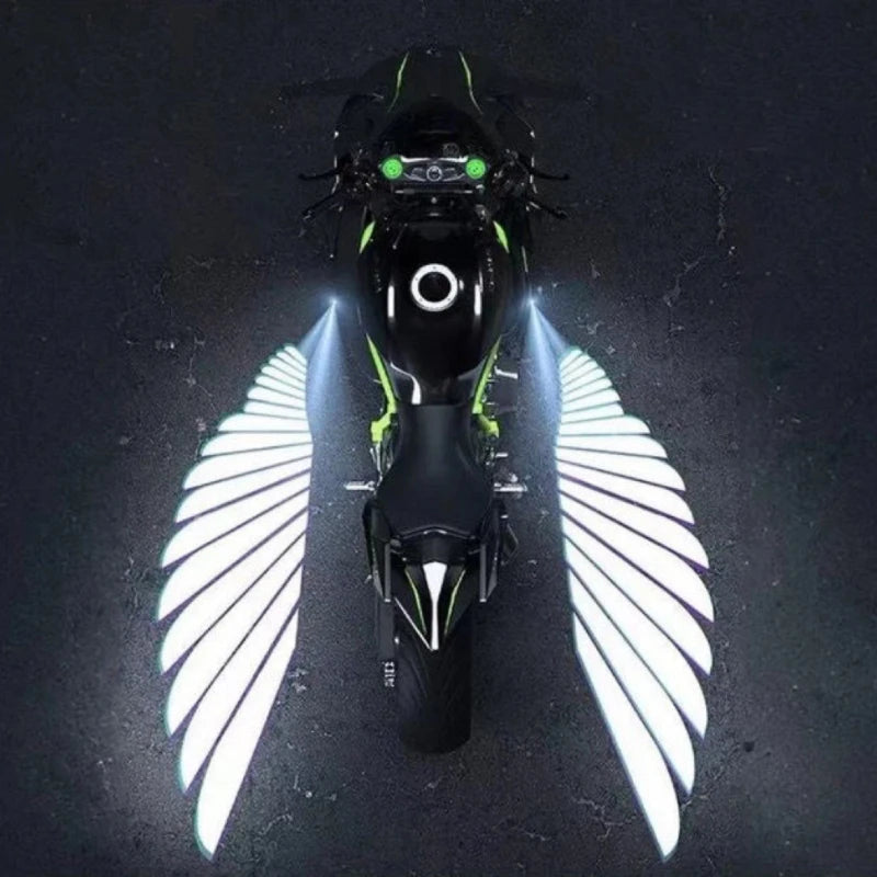 2 Pieces Motorcycle LED Underbody Light Projector Ghost Angel Wings Laser Light