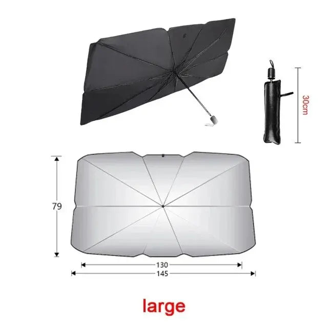 Car Sunshade Umbrella Windshield Folding Front Parasol Umbrella Type Sun Shade for Car Window Summer Sun Protection Accessories