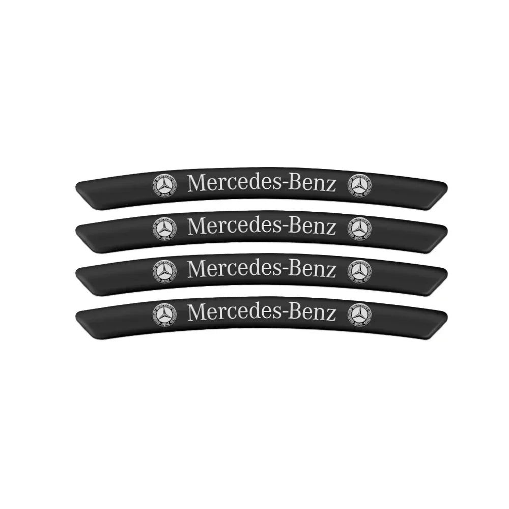 4Pcs Aluminum Wheel Rim Stickers Decal for Mercedes-benz CLA CLS W203 W204 W205 W210 W211 W212 W463 W464 W164 W176 Car Styling