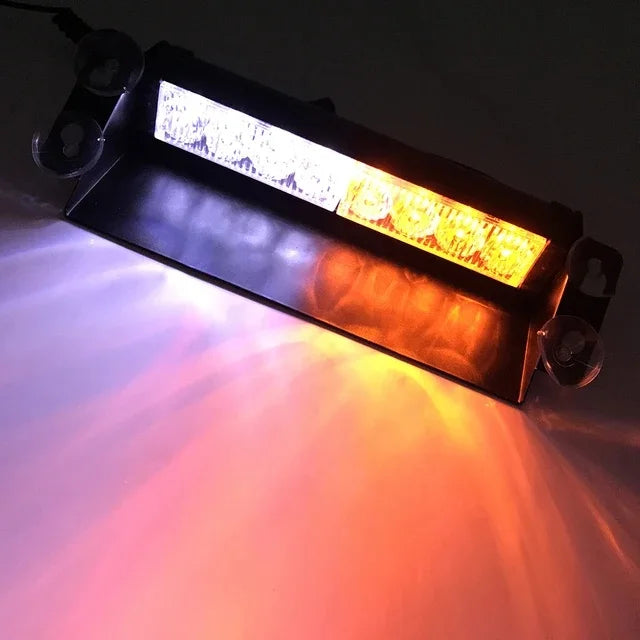 8 LED Universal Car Strobe Light Flasher Vehicle Windshield Flashing Warning Signal Lamp Red Blue Police Emergency lights 12V