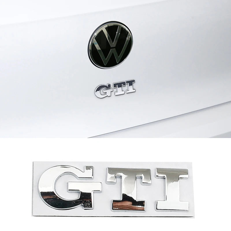 GTI Logo Car Fender Trunk Emblem Stickers Accessories For Volkswagen R-Line R Polo Golf T5  Passat Magotan CC Santana Bora Jetta