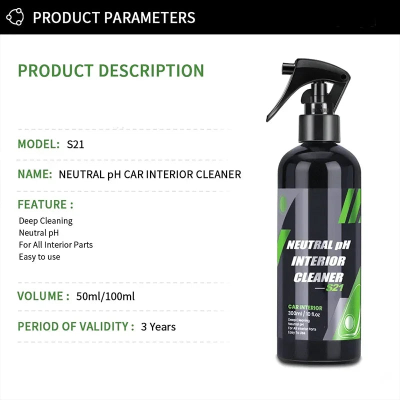 Car Interior Leather Multi-Purpose Foam Cleaner Rust Remover Cleaning Car Seat Car Interior Accessories Home Foam Spray