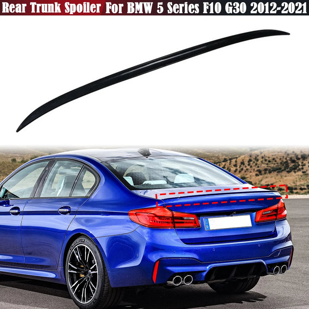 Glossy Black Rear Wing Lip Car Rear Trunk Boot Lip Spoiler Wing Extension Lid For BMW 5 Series G30 F10 2012-2021 2012-2021