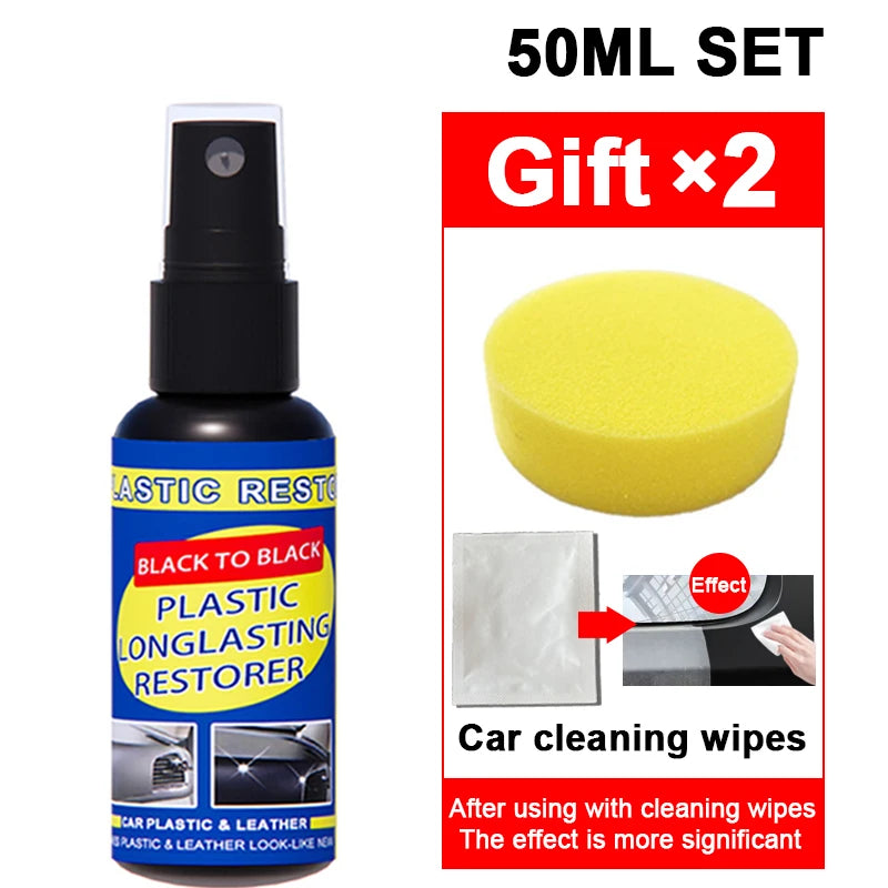 Car Plastic Restorer Coating Agent Auto Plastic Rubber Exterior Repair Clean Refresh Restoration Agent Black Shine Seal Brighten