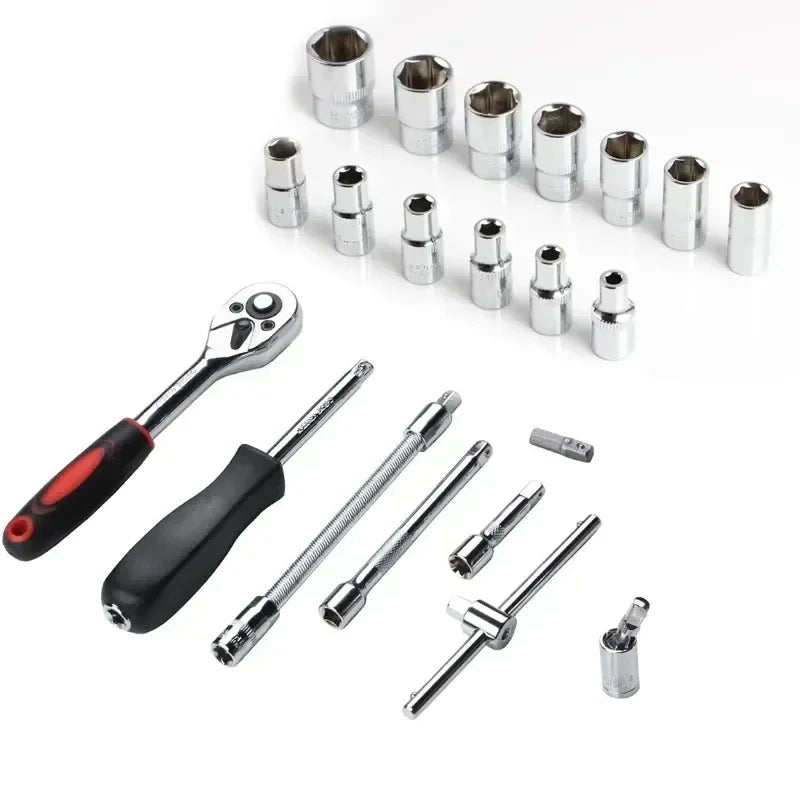 Wrench Set 46/53Pcs Tool Kit For Car Tool Screwdriver And Bit Ratchet Torque Quick Wrench Spanner Wrench Socket Key Hand Tools