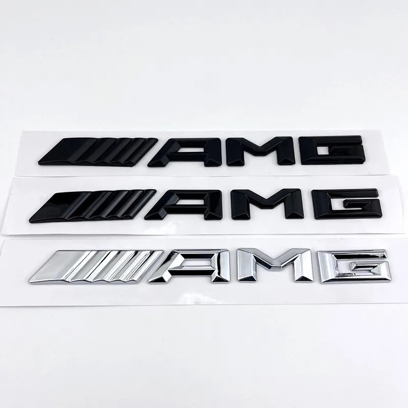 3d ABS Black Logo AMG Badge For Mercedes Benz AMG Sticker Accessories