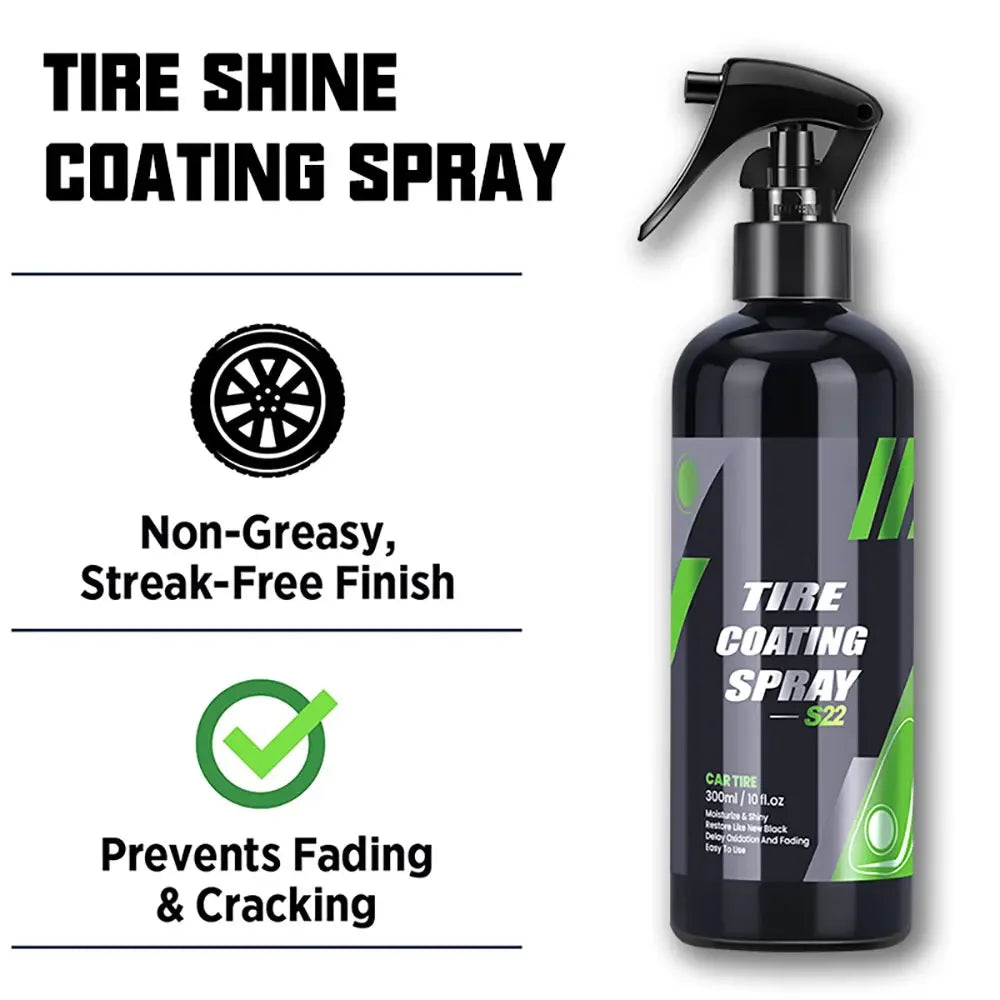 Black Car Tire Ceramic Coating Spray