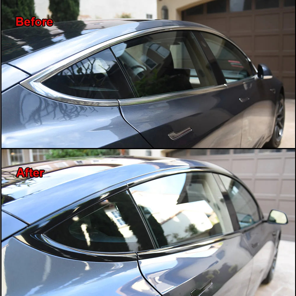 Glossy Black Vinyl Wrap Strip Tape Car Wrap Foil For Window Trim Door Protection Film 3/5/7/10 CM