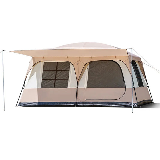 Hot Outdoor Large Camping Party Tent Two Room One Living Room Windproof waterproof sunshade keep warm four seasons camping Tent