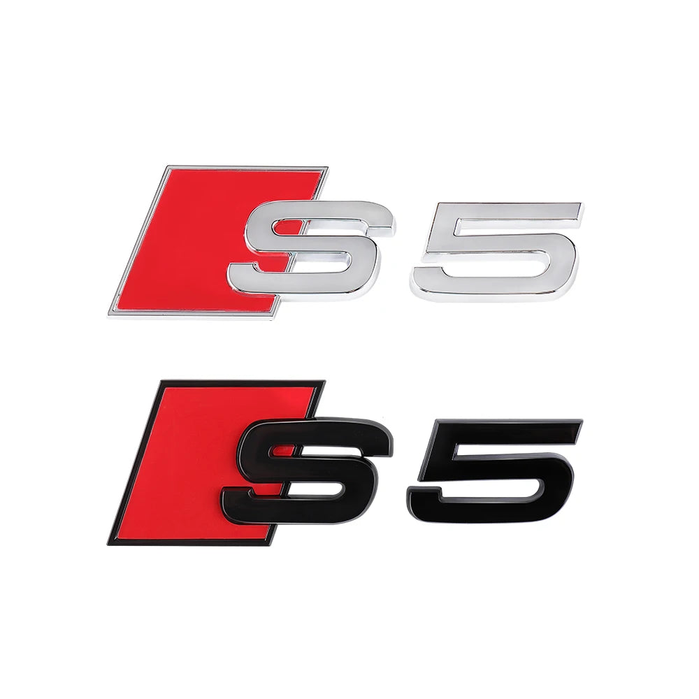 Car Body Rear Trunk ABS Badge S3 S4 S5 S6 S7 S8 Emblem Sticker Decor Accessories for Audi A4 B8 B6 B9 B7 A3 8P 8V 8L A6 C7 C6 C5