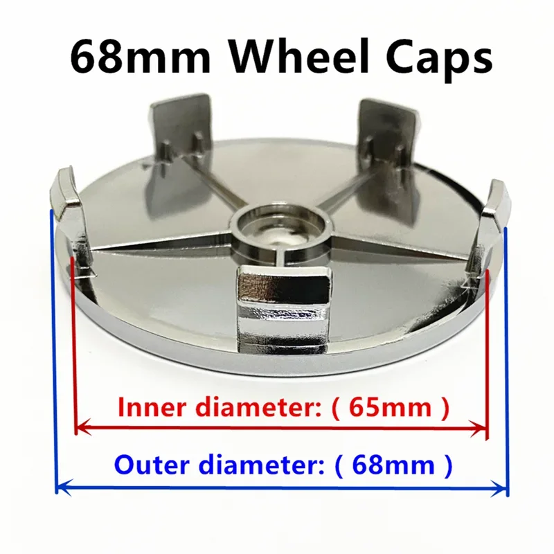 4 Pcs 50mm 55mm 56mm 60mm 63mm 65mm 68mm 70mm 75mm 76mm Car Wheel Center Caps Rim Hubcap Hub Cover Logo Badge Emblem Accessories