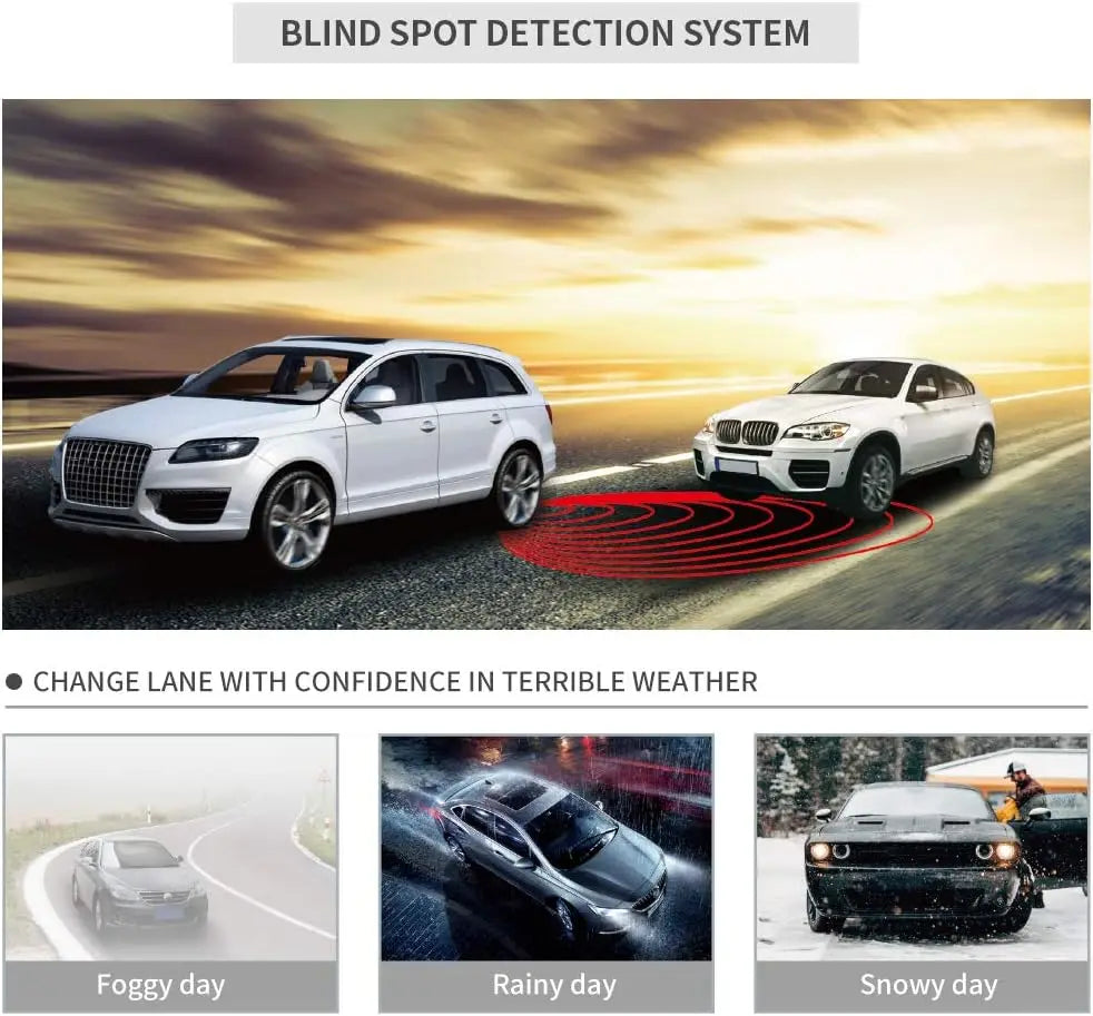 Blind Area Spot Detection System Lane Change Blind Spot Monitoring  BSM BSA 24Ghz Millimeter Wave Sens